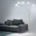 GLOBO Stehleuchte dimmbar Glas Strahler Standlampe Dimmer Stehlampe Wohnzimmer Modern, Marmorsockel, 5x E14, LxBxH 110 x 140 x 210 cm