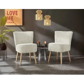 ed exciting design "Earl", beige (creme), B:65cm H:89cm T:70cm, 100% Polyester, Sessel, Cocktailsessel, Küchenstuhl, Küchensessel