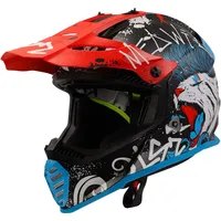 LS2 MX437J Fast Evo 2 II Mini Starmaw schwarz/rot/blau M
