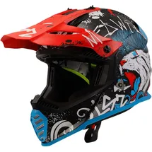 LS2 MX437J Fast Evo 2 II Mini Starmaw schwarz/rot/blau M