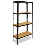 shelfplaza Schwerlastregal Metall 230x120x23 cm schwarz 4 Böden 175 kg Traglast pro Boden