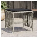 vidaXL Gartenhocker mit Kissen 41 x 41 x 36 cm hellgrau 4 St.