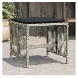 vidaXL Gartenhocker mit Kissen 41 x 41 x 36 cm hellgrau 4 St.