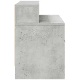 vidaXL Nachttische mit Schublade 2 Stk. Betongrau 51x31x47 cm