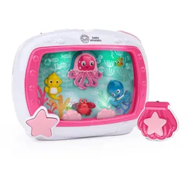 Baby Einstein Sea Dreams Soother, Baby Einschlafhilfen & Weißes Rauschen, 25+ Min. Musik & Ozeanklänge, Fernbedient, White Noise Machine, Aquarium Nachtlicht, für Neugeborene +, Rosa