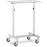 Steinberg Systems Instrumententisch mobil 60 x 40 cm höhenverstellbar Edelstahl / Gummi
