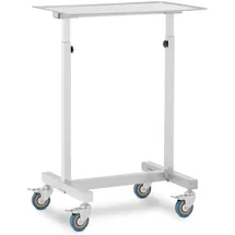 Steinberg Systems Instrumententisch Edelstahl 60 x 40 cm Silber mobil höhenverstellbar