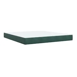 vidaXL Boxspringbett mit Matratze Dunkelgrün 180x200 cm Samt
