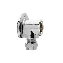 Universal Wandscheibe 451810 Messing verchromt, 1/2"x10mm, mit 1 Quetsche