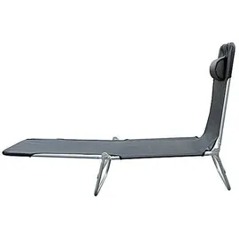 Outsunny Gartenliege 182 x 56 x 25 cm Schwarz