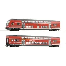 Roco H0 2er-Set Doppelstockwagen der DB AG, 6220066