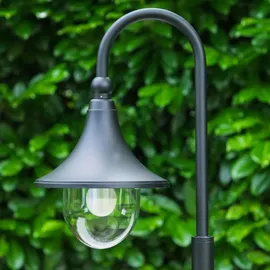 hofstein Außenleuchte Metall Kunststoff 120 cm  ohne Leuchtmittel schwarz