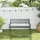 Relaxdays Gartenbank 82 x 127 x 59,5 cm Grau