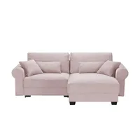 Sofa.de Ecksofa beidseitig montierbar Angelina klein ¦ rosa/pink ¦ Maße (cm): B: 255 H: 92 T: 185