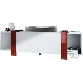 Vladon Lowboard, Bordeaux, Holzwerkstoff, 149x45.5x34 cm, Wohnzimmer, Wohnwände, Lowboards, Lowboards stehend