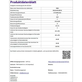 PKM KHS34-80 ABT2X Dunstabzugshaube schwarz Kopffreihaube 80cm Timer