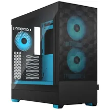 Fractal Design Pop Air RGB Cyan Core mit Seitenfenster ATX Gaming Gehäuse Blau