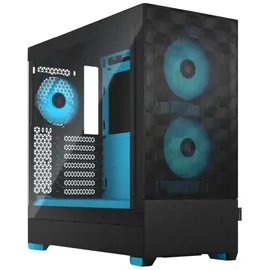 Fractal Design Pop Air RGB Cyan Core mit Seitenfenster ATX Gaming Gehäuse Blau