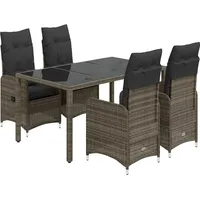 vidaXL Garten-Bistro-Set 5-tlg. Grau