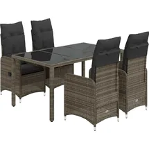 vidaXL Garten-Bistro-Set 5-tlg. Grau