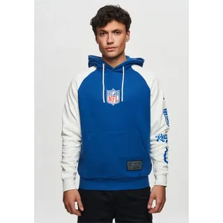 're:covered' X NFL Indianapolis Colts For the Shoe Herren Kapuzen-Pullover mit Logo-Print Baumwoll-Hoody Langarm-Shirt RCNFL1569 Blau/Weiß - XL