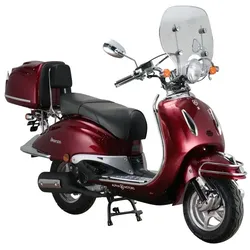 ALPHA MOTORS Motorroller »Retro Firenze«, 50 cm3, Verbrauch: ca. 2,5 l/100 km - rot