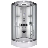 AcquaVapore Komplettdusche Duschkabine Fertigdusche Dusche D58-60T0-EC 100x100 cm mit 2K Scheiben Versiegelung