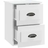 vidaXL Nachtschrank Wand-Nachttisch 41,5 x 36 x 53 cm Hochglanz-Weiß