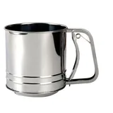 Jotekonoby Handliches Mehlsieb aus Edelstahl, Hand-Mehlsieb, 17,5 x 12,8 x 13 cm, für Kuchen, Brot, Staub