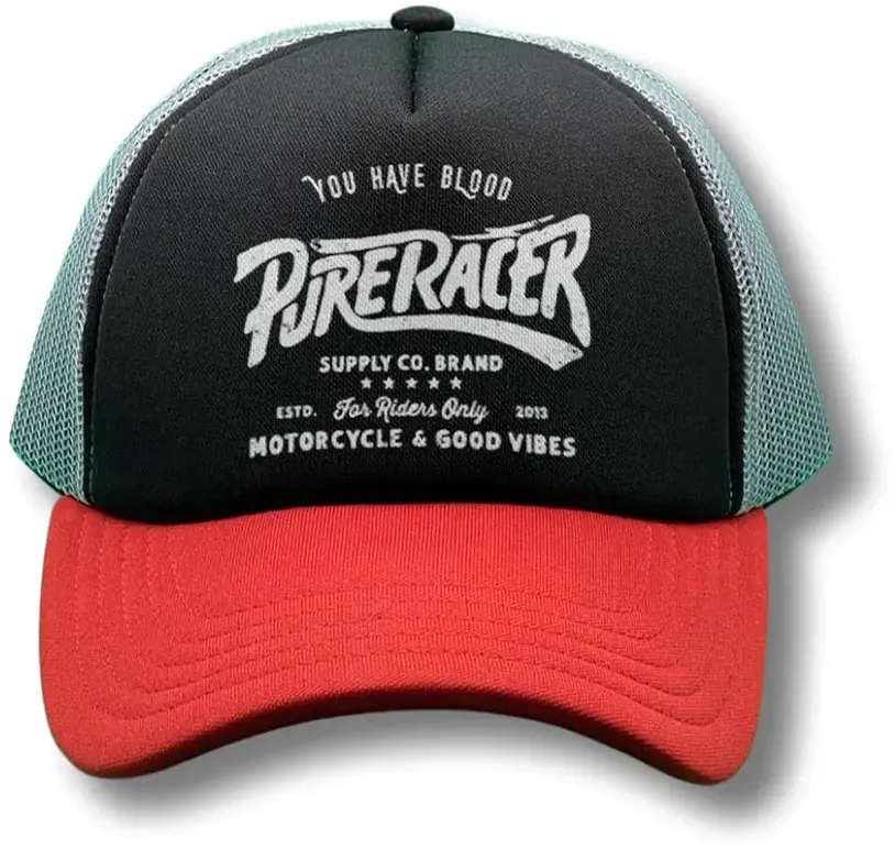Pure Racer You Have Blood Kappe - Red / Black / Grey - ONE SIZE: