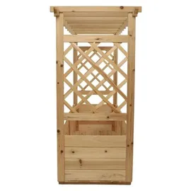 hardin 1fachgut Pflanzkasten mit Rankgitter 128 x 44 x 104 cm Natur