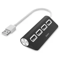 Hama USB-Hub 4 Ports USB 2.0 480 Mbit/s Schwarz