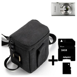 K-S-Trade Kameratasche für Canon IXUS 185, Umhängetasche Schulter Tasche Tragetasche Kameratasche Fototasche schwarz