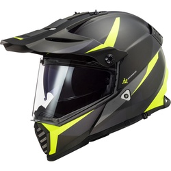 LS2 MX436 Pioneer Evo Router Motorcross helm, zwart-geel, XS