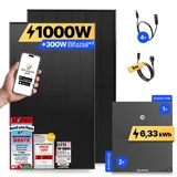 onBasic: 1000 Watt Balkonkraftwerk - ohne Halterung / 6.33 kWh / 3m