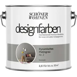 SCHÖNER WOHNEN FARBE Dispersionsfarbe, matt, 2,5 l - grau