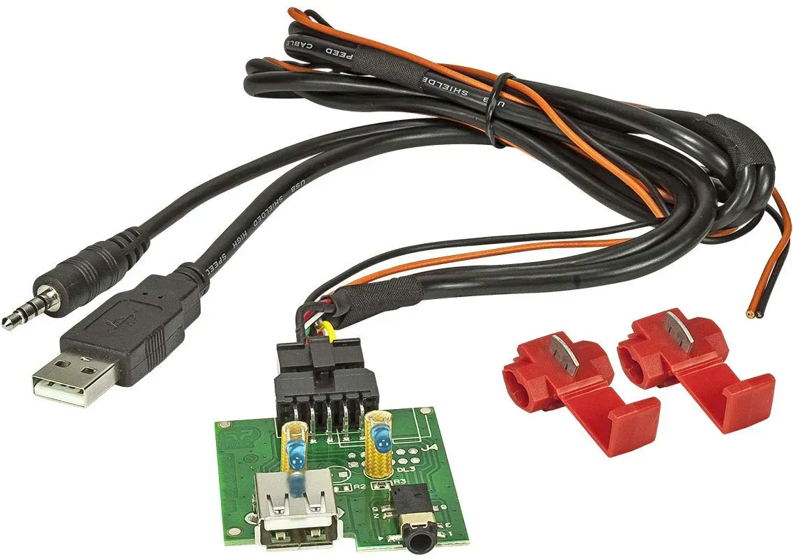 tomzz Audio 7519-002 USB+AUX Replacement Austausch Adapter Kompatibel mit Kia + Hyundai Fahrzeuge mit 3,5mm Stecker, USB
