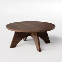 OEM Yuko Runder Couchtisch Ø90 cm Schokoladenbraun Eiche