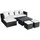 vidaXL Garten-Lounge-Set 4-tlg. schwarz 42586