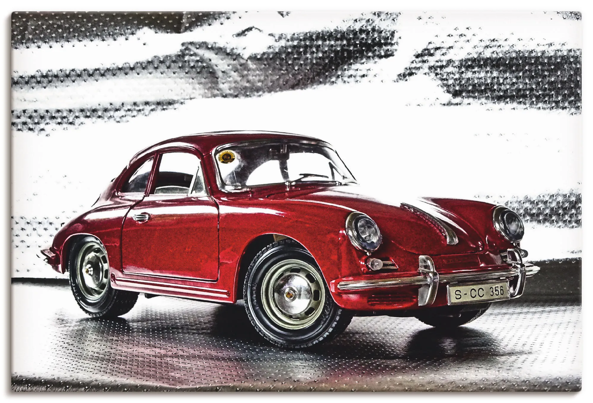 Artland Wandbild »Klassiker - Der Porsche 356«, Auto, (1 St.), als Alubild, Outdoorbild, Leinwandbild, Poster, Wandaufkleber Artland rot