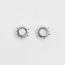 Shade Ohrstecker Sonne mit blauem Perlmutt - Holzkern Modell: Jewelry