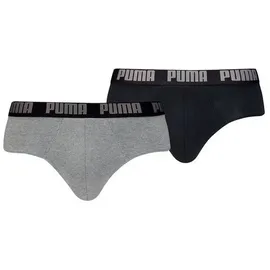 Puma Boxershorts MEN EVERYDAY BRIEF 2P in 008 - Dark Grey Melange / Black | Gr.: M