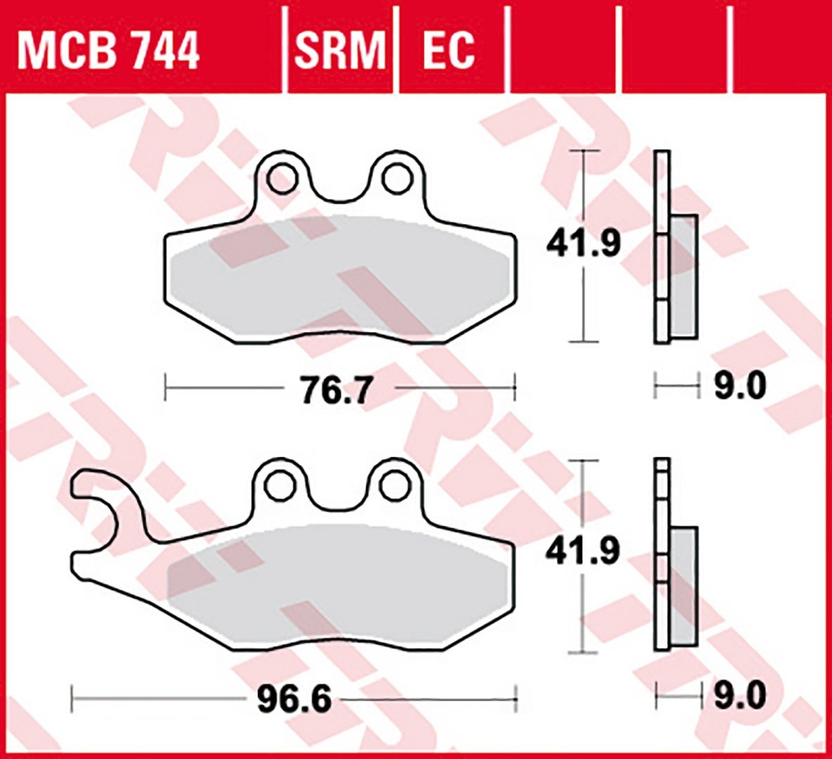 TRW Lucas Bremsbelag Sinter Scooter MCB744SRM