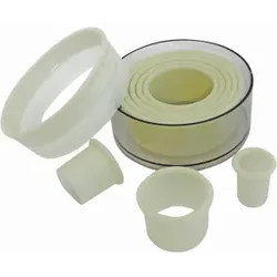 SCHNEIDER Ausstechersatz aus Nylon, rund, Keksausstecher aus Nylon, 9-teiliges Set, glatt