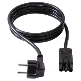 Bachmann Gerätezuleitung Schutzkontakt/Gerätekupplung GST18-3, schwarz, 1 m GST18, H05VV-F 3G 1