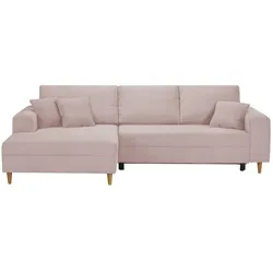 Ecksofa  Benedita ¦ rosa/pink ¦ Maße (cm): B: 275 H: 91 T: 173