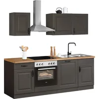 WIHO KÜCHEN Küchenzeile Erla 220 cm grau