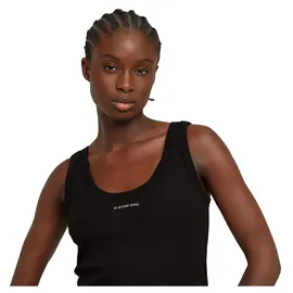 G-Star Tanktop Slim Rib Tank mit Markenschriftzug auf der Brust schwarz L (40)