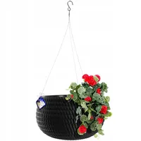 Kadax Hängetopf, Blumenampel Hängepflanztopf 32 cm, Schwarz)
