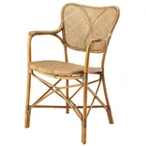 Casa Padrino Designer Gartenstuhl mit Armlehnen  bronze